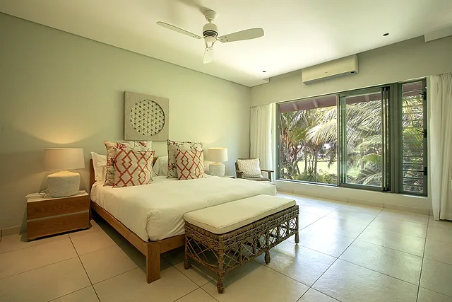 Villa Tiare, Chambre double et baie vitrée